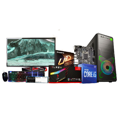 Gaming PC Core i5 10th Gen 128GB SSD with 19" Monitor