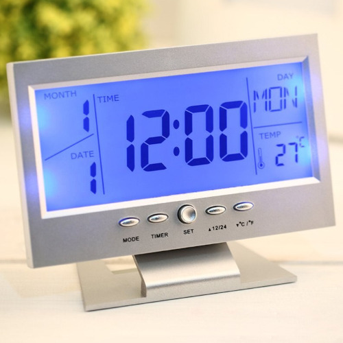 Digital Voice Control Backlight Alarm Clock