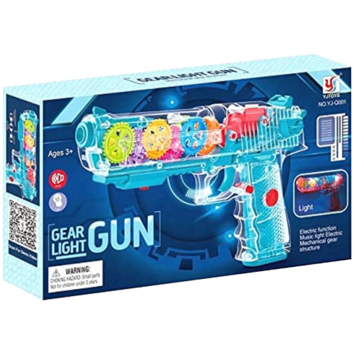 Transparent Gear Light Gun Toy