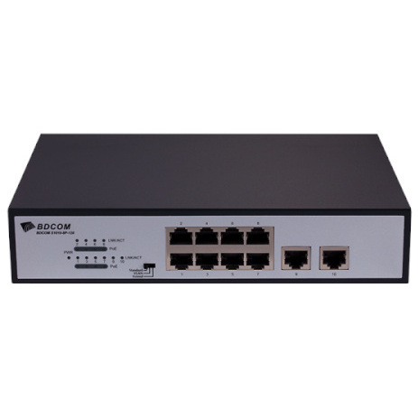 BDCOM S1510-8P 8-Port Gigabit PoE Rackmount Switch