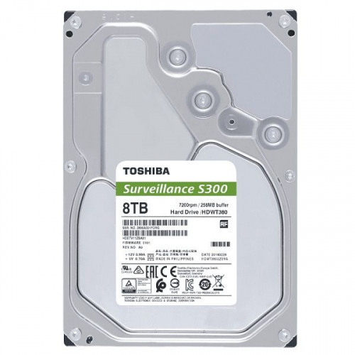 Toshiba HDWT380UZSVA S300 8TB 3.5" Surveillance HDD