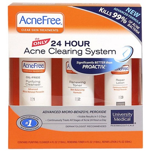Acnefree 24 Hour Acne Clearing System Kit with Proactiv