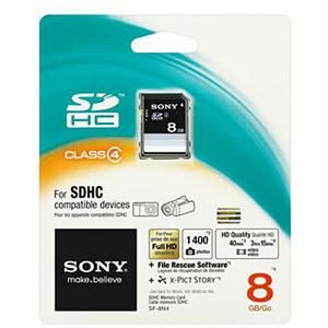 Sony SF8N4/TQM 8GB SDHC Class 4 Memory Card