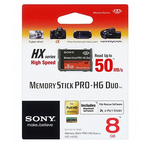 Sony MS-HX8B 8GB Memory Stick Pro-HG Duo HX