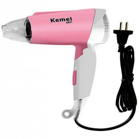 Kemei KM-6831 1600W Low Noise Mini Hair Dryer