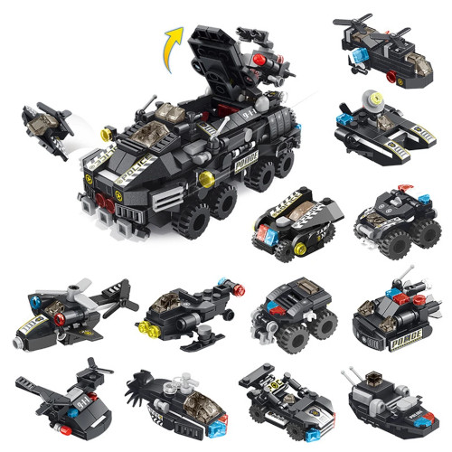 Brick Swat Armored 12-In-1 Lego Toy Car