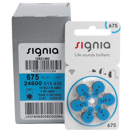 Signia 675 Size Hearing Aid Battery