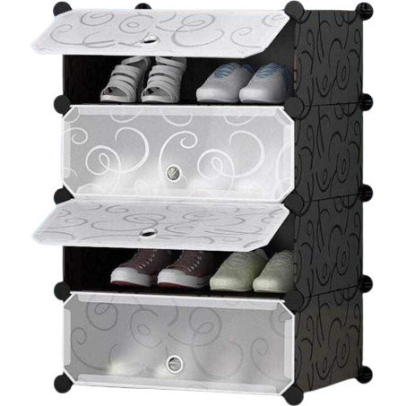 4-Layer Plastic Shoe Rack