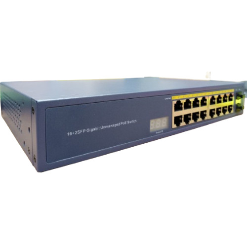 ACORID 16 Port 2 SFP Gigabit PoE Switch