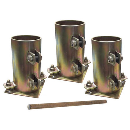 3-Cylinder & 1-Rod Concrete Mold Set