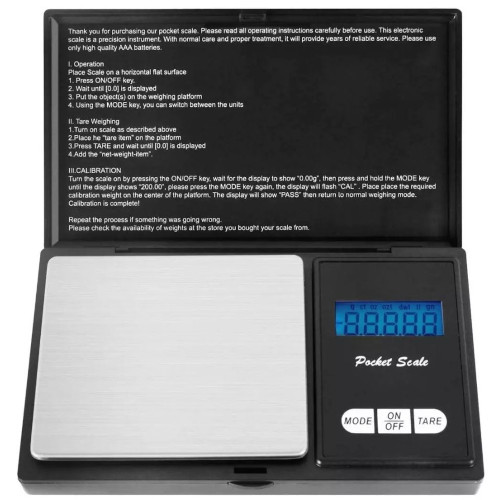 Professional Digital Pocket Scale 0.01 gm to 500 gm