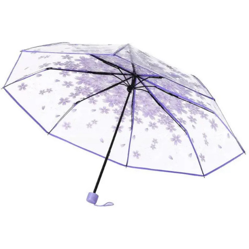 Transparent 3-Fold Imported Umbrella