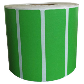 Green Color Barcode Thermal Sticker 85 x 25mm