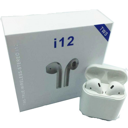 TWS i12 Bluetooth Headphone with Small LED Indicator