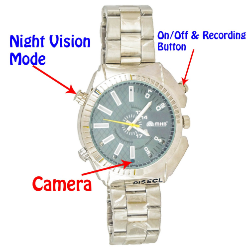 HW65 Night Vision Waterproof Spy Watch Camera