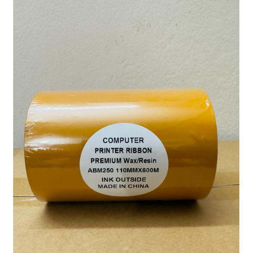 Premium Wax Resin ABM250 110mm x 600M Printer Ribbon