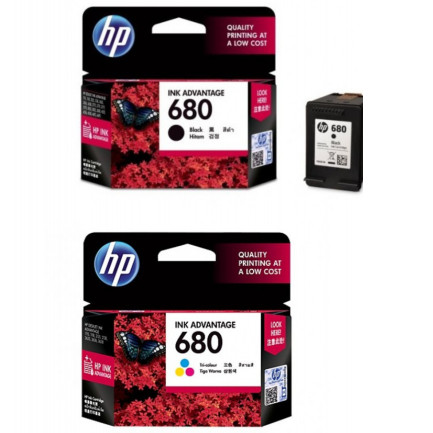 HP 680 Ink Advantage Black & Color Cartridge