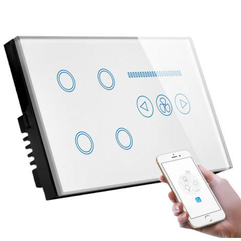 4-Gang WIFI Touch Panel Electrical Switch
