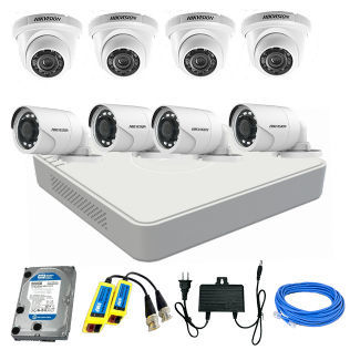 CCTV Package Hikvision 8 Channel DVR 1TB HDD 8 Camera