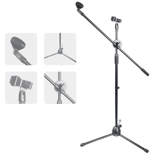 Two Adjustable Microphone Floor Stand