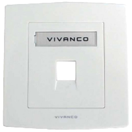 Vivanco Single Shuttered Face Plate
