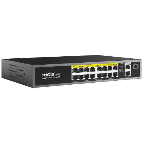 Netis P116GH 16-Port PoE Switch with 2GE-Uplink Port