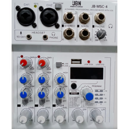 JBN JB MSC 4-CH Professional Audio Sound Mixer