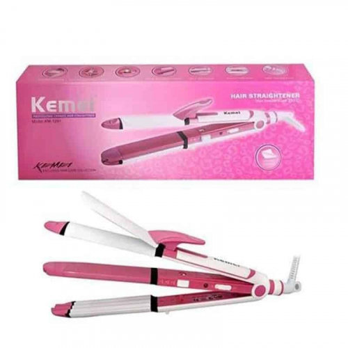 Kemei KM-1291 3-in-1 Hair Straightener