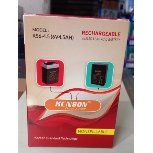 Kenson KS6-4.5 Rechargeable Sealed Lead Acid Battery