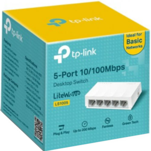 TP-Link LS1005 5-Port 10/100Mbps Desktop Network Switch