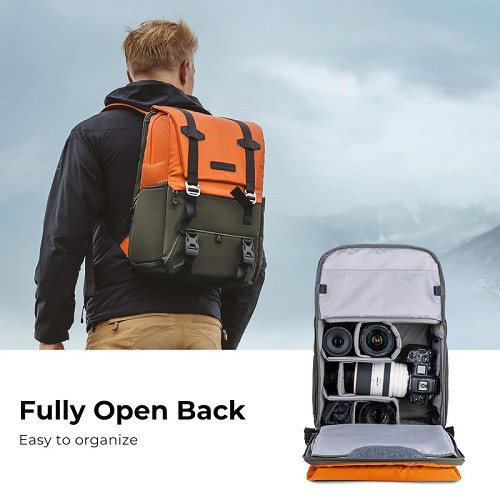 K&F Concept KF13.087AV1 Fully Open Camera Backpack