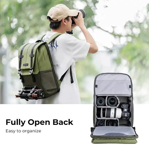 K&F Concept KF13.087AV2 Fully Open Camera Backpack
