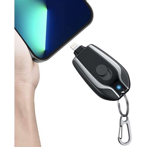 Mini Key Ring Charging Power Bank for iPhone & Type-C