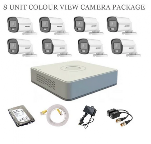 Hikvision 8 unit Colour View camera package