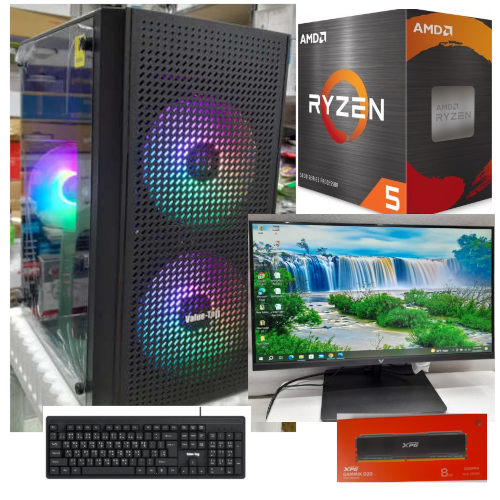 Gaming PC with AMD Ryzen 5600G 8GB RAM