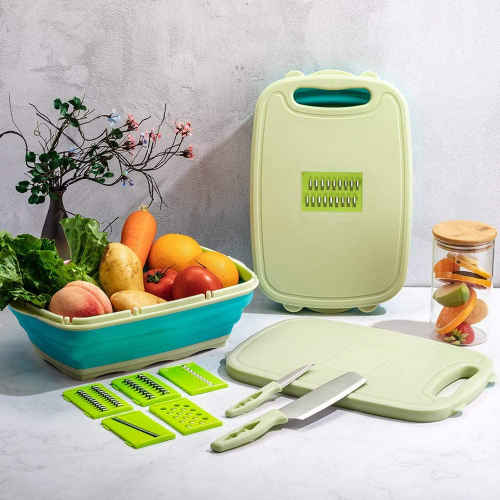9-in-1 Foldable Silicon Chopping Board set