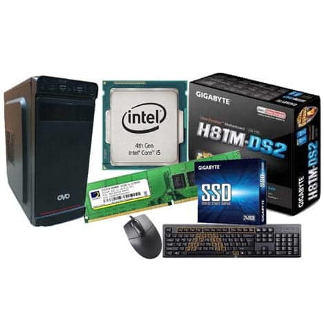 Desktop PC Intel 4th Gen Core i5 8GB RAM 128GB SSD