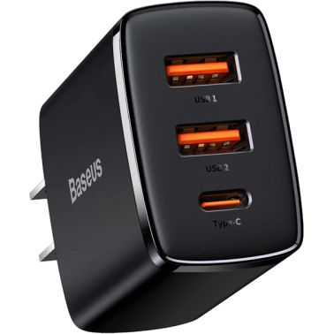 Baseus 2U+C 3-in-1 Compact Quick Charger
