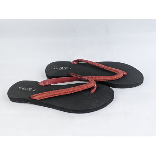 Aurora Women's Fabric Red Slipper Sandal