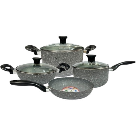Disnie Marble 7pcs 85% Oil Saving Cookware Set