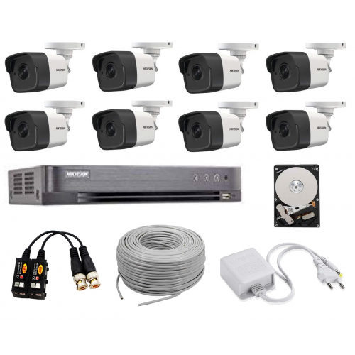 Hikvision CCTV Full Set with 8CH DVR 8PCS Camera