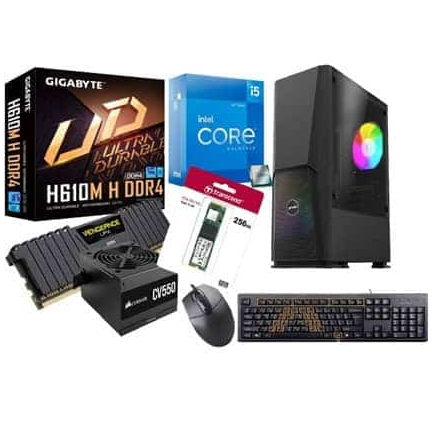 Gaming PC with Core i5 12th Gen 8GB RAM 128GB SSD
