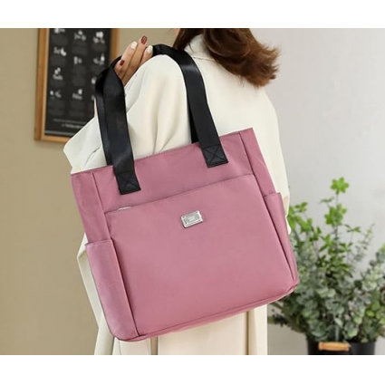 Women's Shopper Fashionable Handbag (Pink)