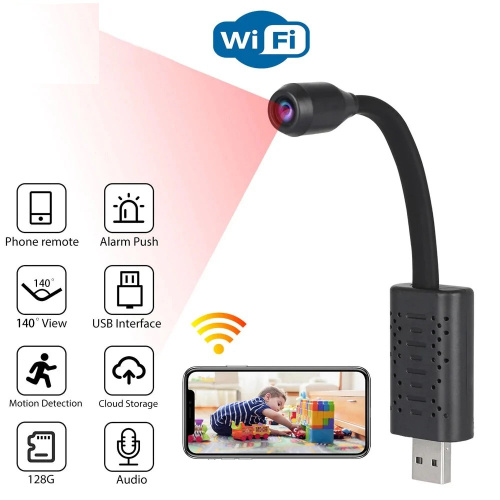 USB Wi-Fi 4K Mini IP Camera
