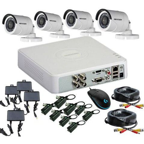 CCTV Package Hikvision 4-CH DVR 4 Camera 500GB SATA HDD