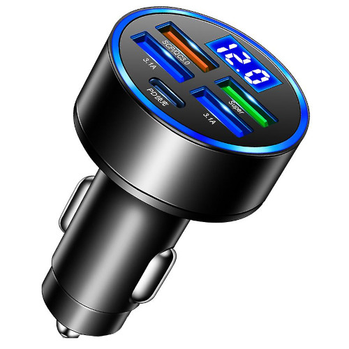 4-USB Ported Digital 150W Fast Car Charger