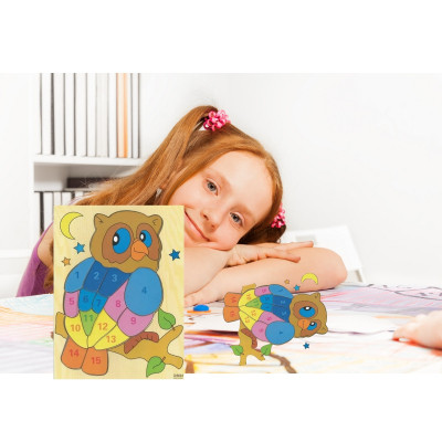 3D Cartoon Owl Number Puzzle for Kids