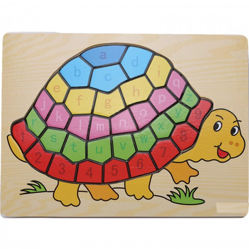 3D Cartoon Turtle Alphabet Number Puzzle