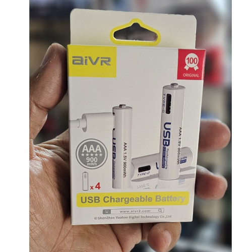 4Pcs AiVR AAA USB Chargeable Li-ion battery