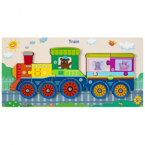 3D Train Educational Puzzle Toy